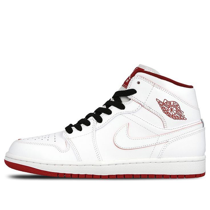 Air Jordan 1 Retro Mid 'White Gym Red'  554724-103 Epochal Sneaker