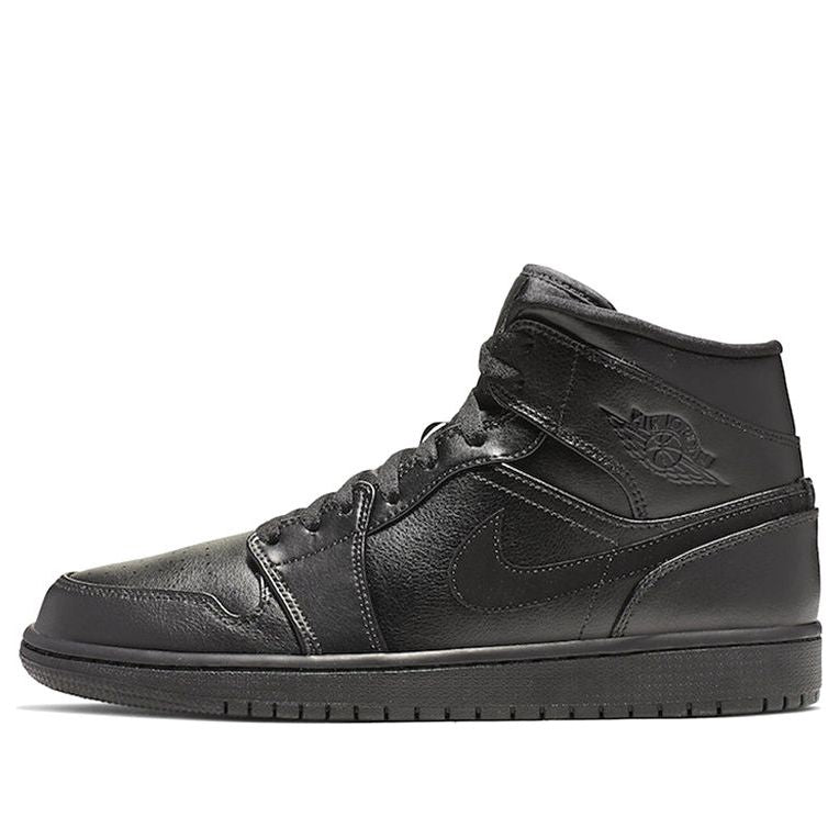 Air Jordan 1 Mid 'All Black'  554724-090 Epochal Sneaker